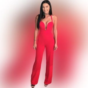 Red jumpsuit